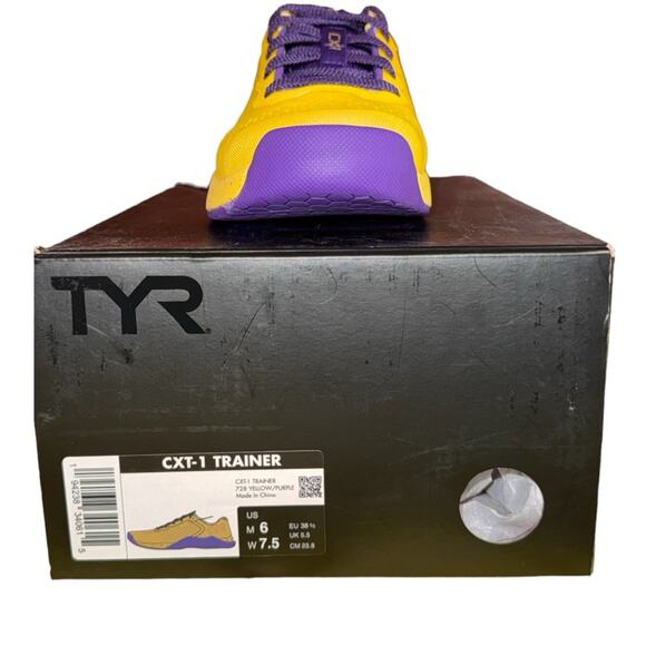 Just in🏋🏻 | TYR CXT-1 TRAINER CROSSFIT SHOE IN YELLOW/PURPLE M7.5 W9 - Picture 3 of 6